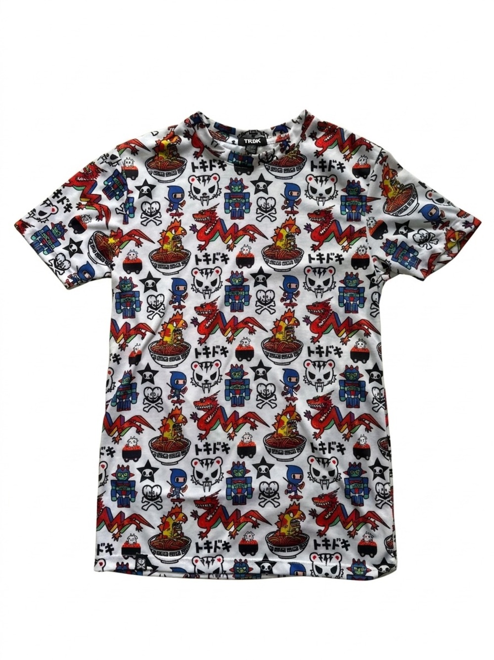 TOKIDOKI Major TKDK Streetwear Sublimated Graphic T-Shirt Size Large Mens